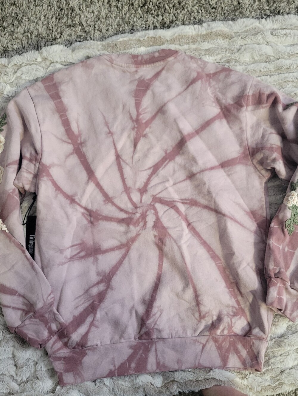 Civil Regime Embroidered Rose Hoodie Size Large NWT - Picture 6 of 7